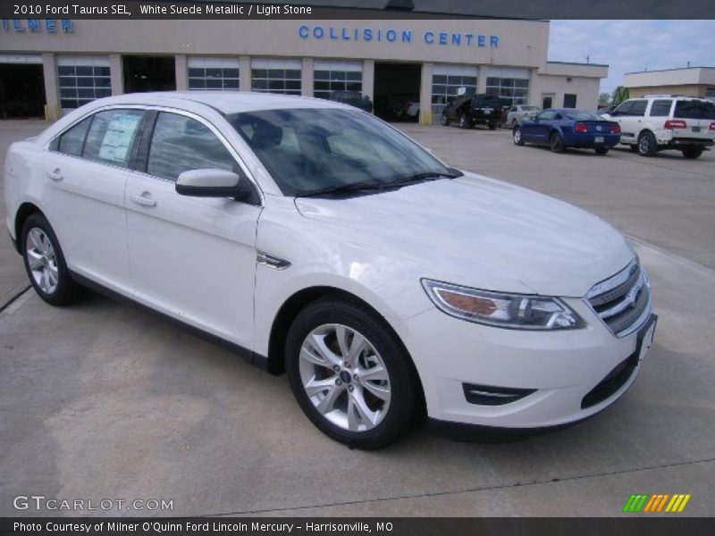 White Suede Metallic / Light Stone 2010 Ford Taurus SEL