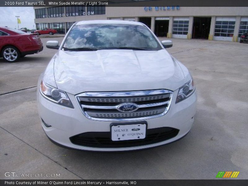 White Suede Metallic / Light Stone 2010 Ford Taurus SEL