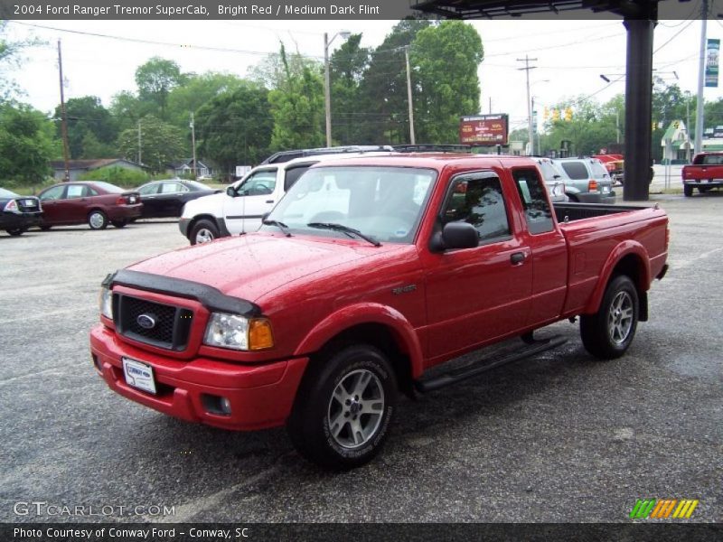 Bright Red / Medium Dark Flint 2004 Ford Ranger Tremor SuperCab