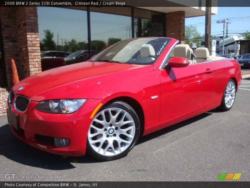 Crimson Red / Cream Beige 2008 BMW 3 Series 328i Convertible
