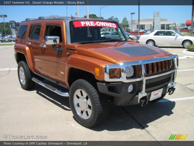 Desert Orange Metallic / Ebony Black 2007 Hummer H3