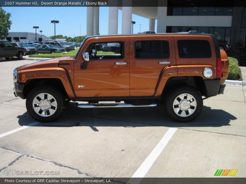 Desert Orange Metallic / Ebony Black 2007 Hummer H3