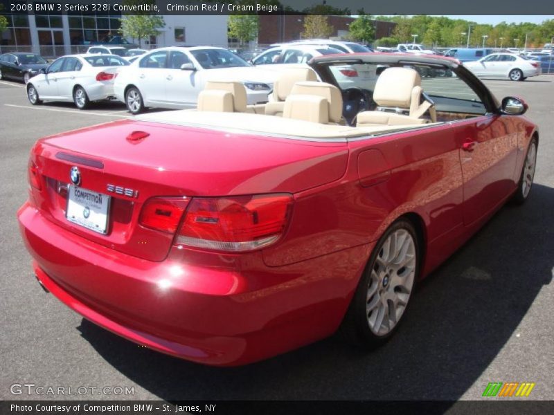 Crimson Red / Cream Beige 2008 BMW 3 Series 328i Convertible