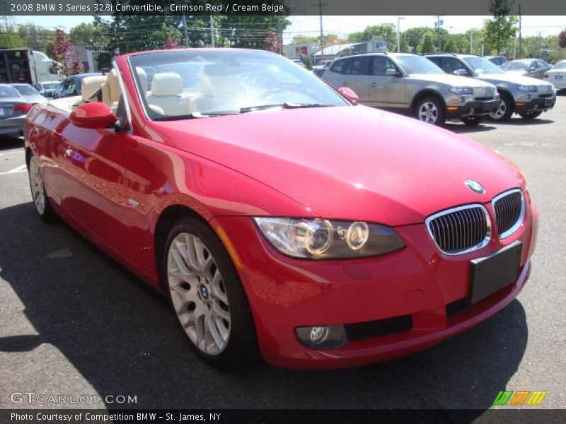 Crimson Red / Cream Beige 2008 BMW 3 Series 328i Convertible