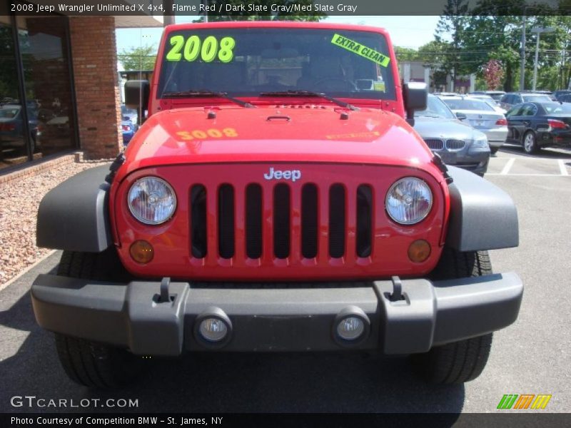 Flame Red / Dark Slate Gray/Med Slate Gray 2008 Jeep Wrangler Unlimited X 4x4