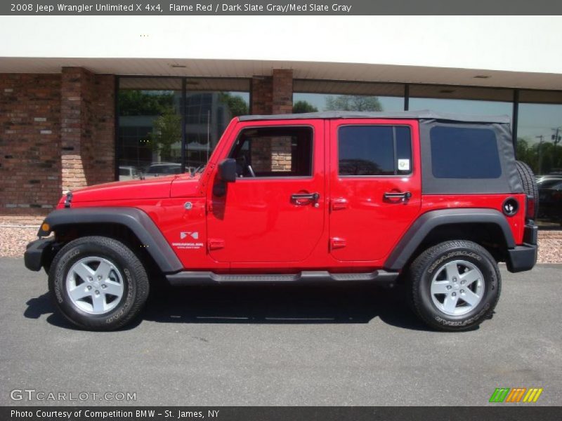 Flame Red / Dark Slate Gray/Med Slate Gray 2008 Jeep Wrangler Unlimited X 4x4