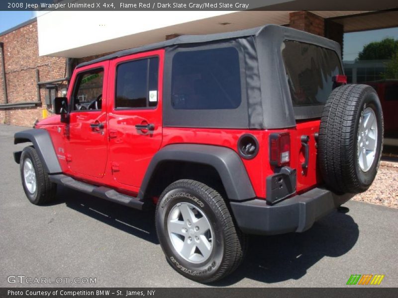 Flame Red / Dark Slate Gray/Med Slate Gray 2008 Jeep Wrangler Unlimited X 4x4