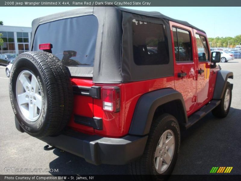 Flame Red / Dark Slate Gray/Med Slate Gray 2008 Jeep Wrangler Unlimited X 4x4