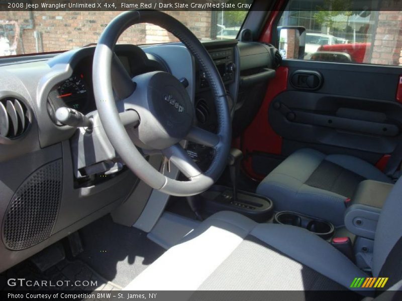 Flame Red / Dark Slate Gray/Med Slate Gray 2008 Jeep Wrangler Unlimited X 4x4