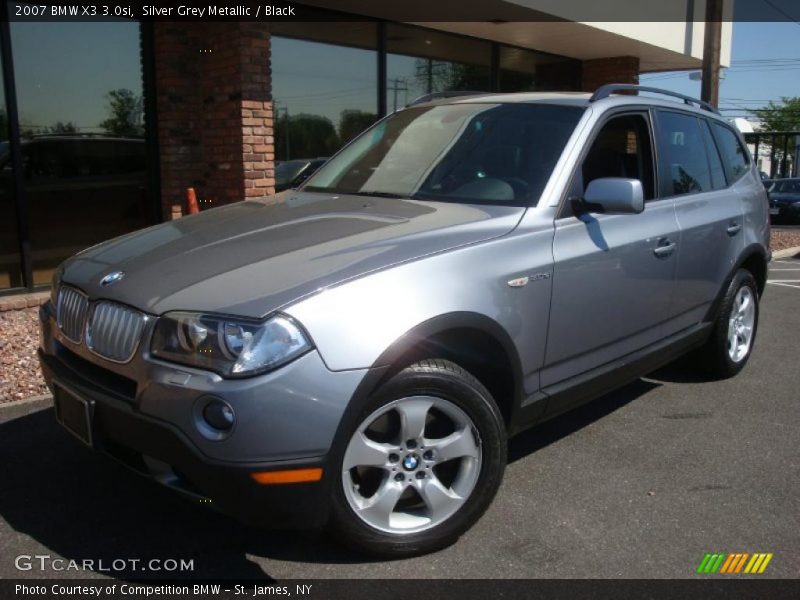 Silver Grey Metallic / Black 2007 BMW X3 3.0si