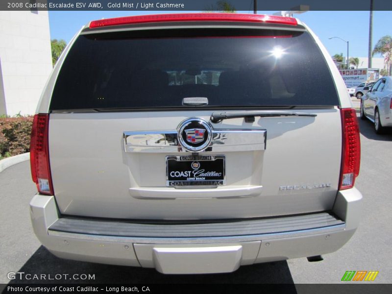 Gold Mist / Light Cashmere 2008 Cadillac Escalade ESV AWD