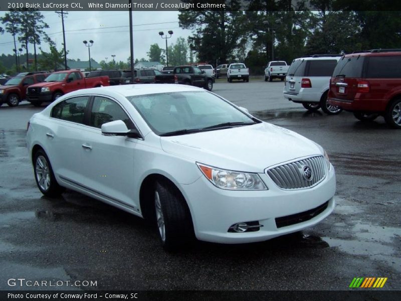 White Diamond Tricoat / Cocoa/Light Cashmere 2010 Buick LaCrosse CXL