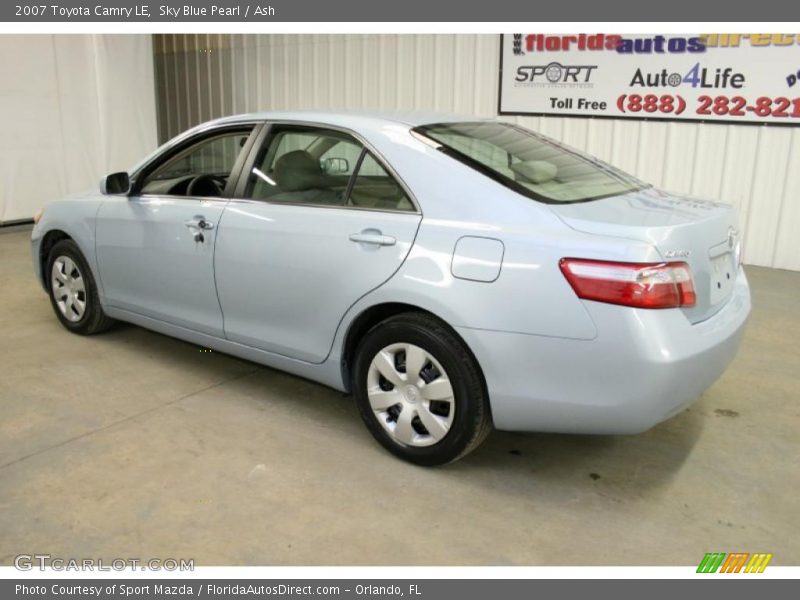 Sky Blue Pearl / Ash 2007 Toyota Camry LE