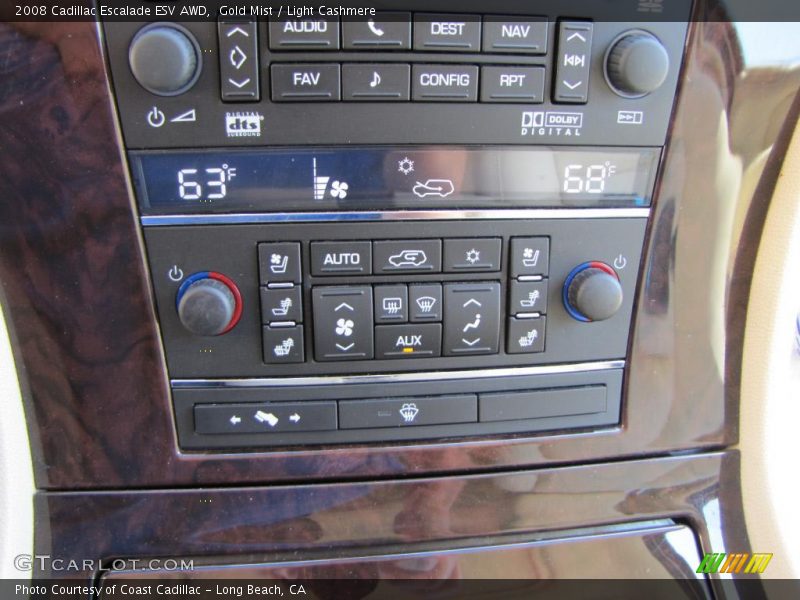 Gold Mist / Light Cashmere 2008 Cadillac Escalade ESV AWD