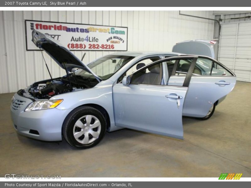 Sky Blue Pearl / Ash 2007 Toyota Camry LE