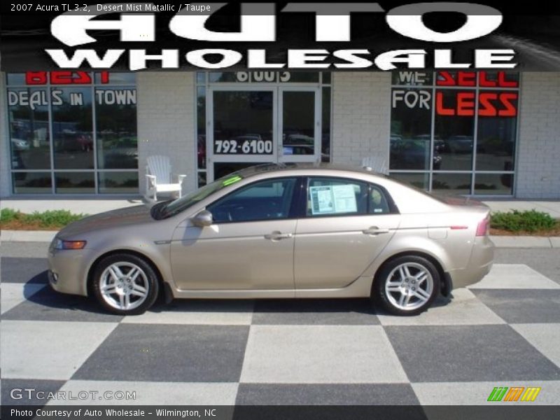 Desert Mist Metallic / Taupe 2007 Acura TL 3.2