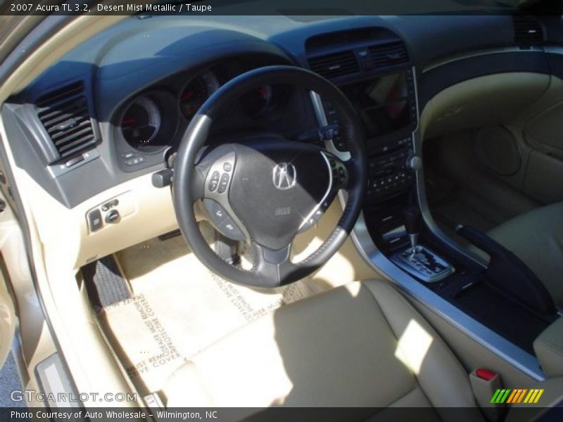 Desert Mist Metallic / Taupe 2007 Acura TL 3.2