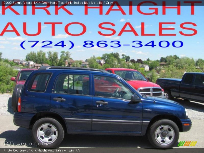 Indigo Blue Metallic / Gray 2002 Suzuki Vitara JLX 4 Door Hard Top 4x4