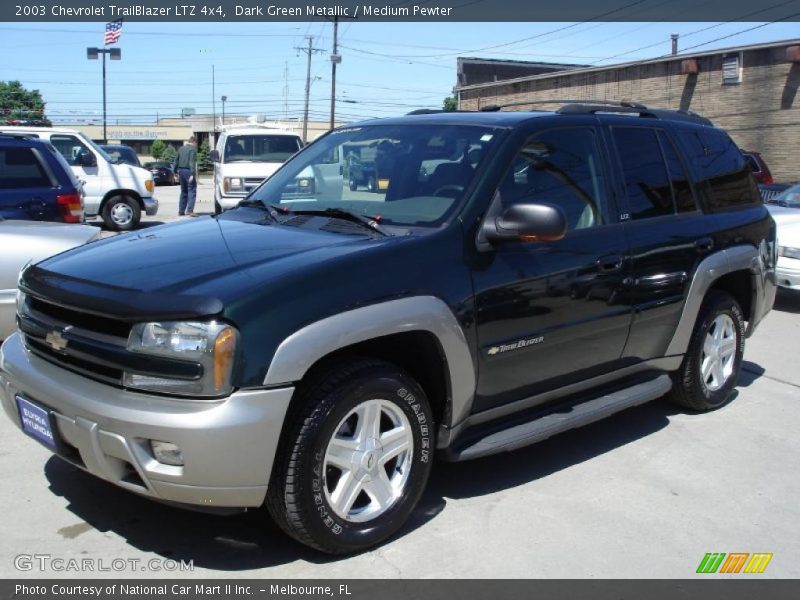 Dark Green Metallic / Medium Pewter 2003 Chevrolet TrailBlazer LTZ 4x4