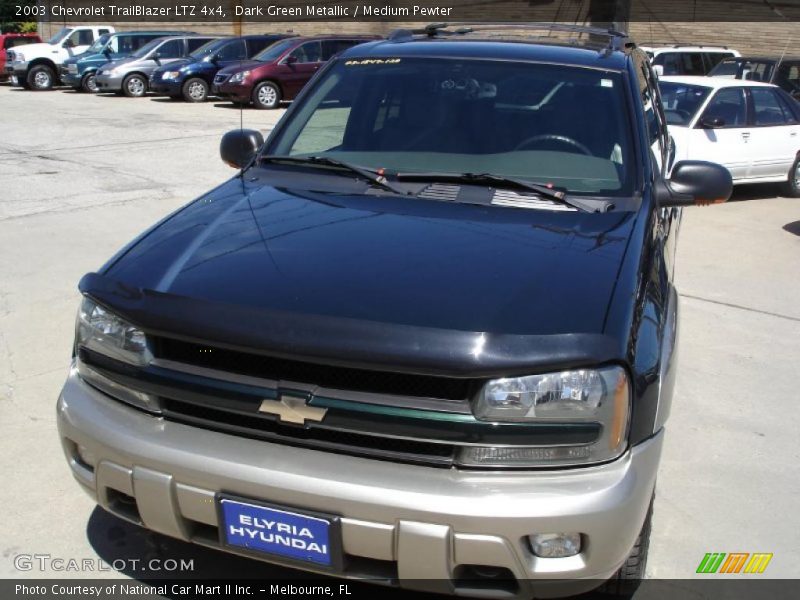 Dark Green Metallic / Medium Pewter 2003 Chevrolet TrailBlazer LTZ 4x4