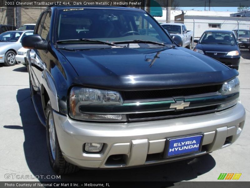 Dark Green Metallic / Medium Pewter 2003 Chevrolet TrailBlazer LTZ 4x4