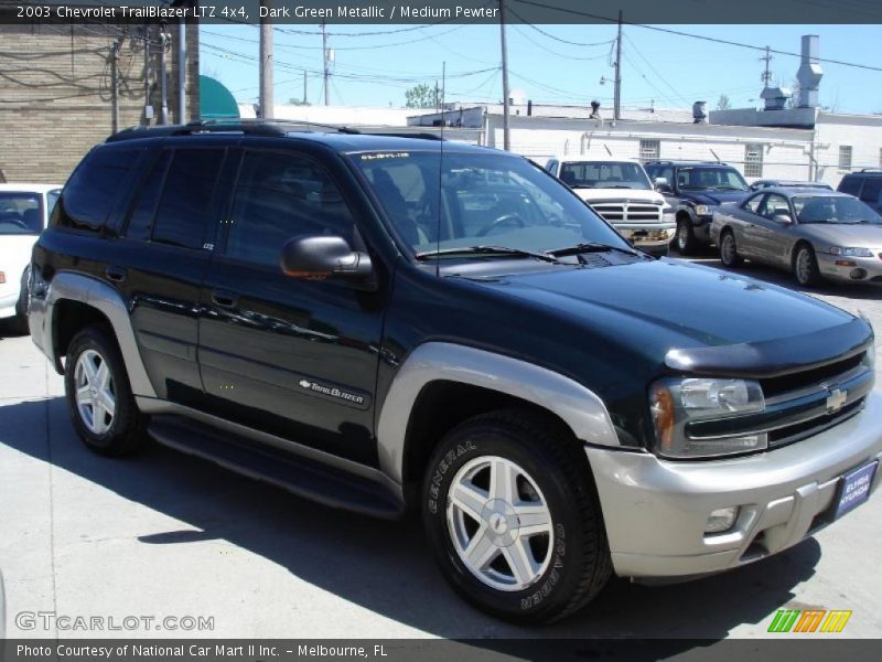 Dark Green Metallic / Medium Pewter 2003 Chevrolet TrailBlazer LTZ 4x4