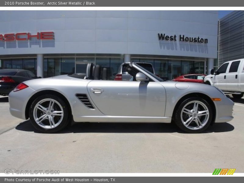 Arctic Silver Metallic / Black 2010 Porsche Boxster