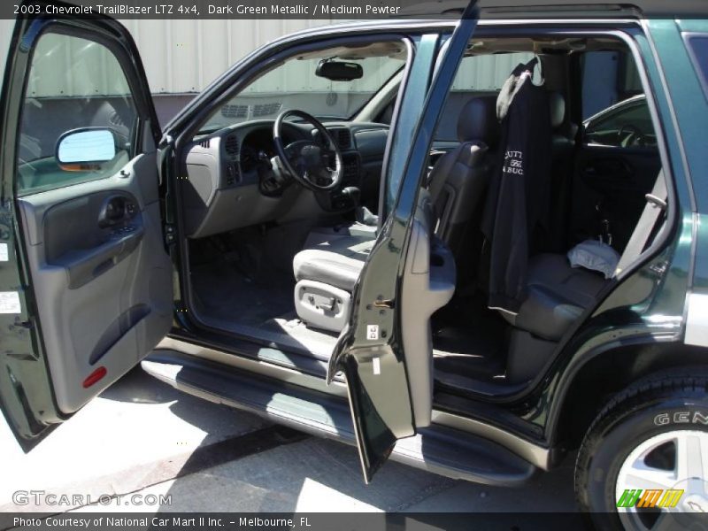 Dark Green Metallic / Medium Pewter 2003 Chevrolet TrailBlazer LTZ 4x4