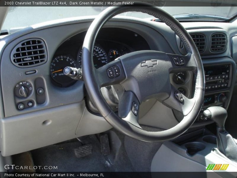 Dark Green Metallic / Medium Pewter 2003 Chevrolet TrailBlazer LTZ 4x4