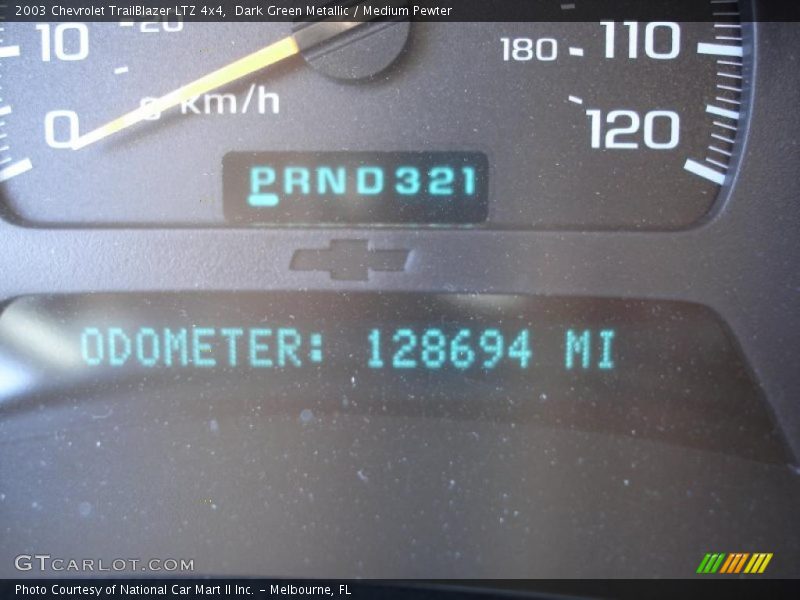 Dark Green Metallic / Medium Pewter 2003 Chevrolet TrailBlazer LTZ 4x4