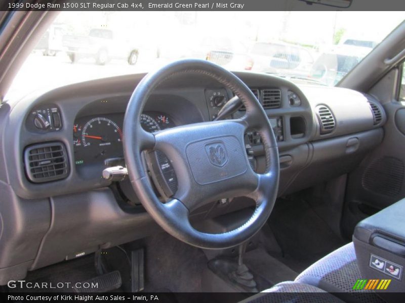 Emerald Green Pearl / Mist Gray 1999 Dodge Ram 1500 SLT Regular Cab 4x4