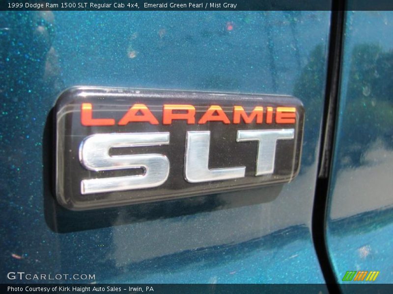 Emerald Green Pearl / Mist Gray 1999 Dodge Ram 1500 SLT Regular Cab 4x4