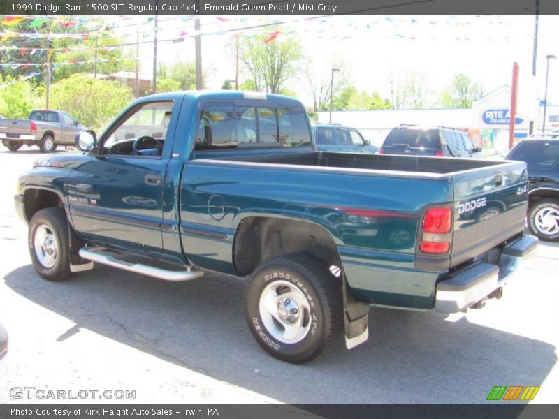 Emerald Green Pearl / Mist Gray 1999 Dodge Ram 1500 SLT Regular Cab 4x4