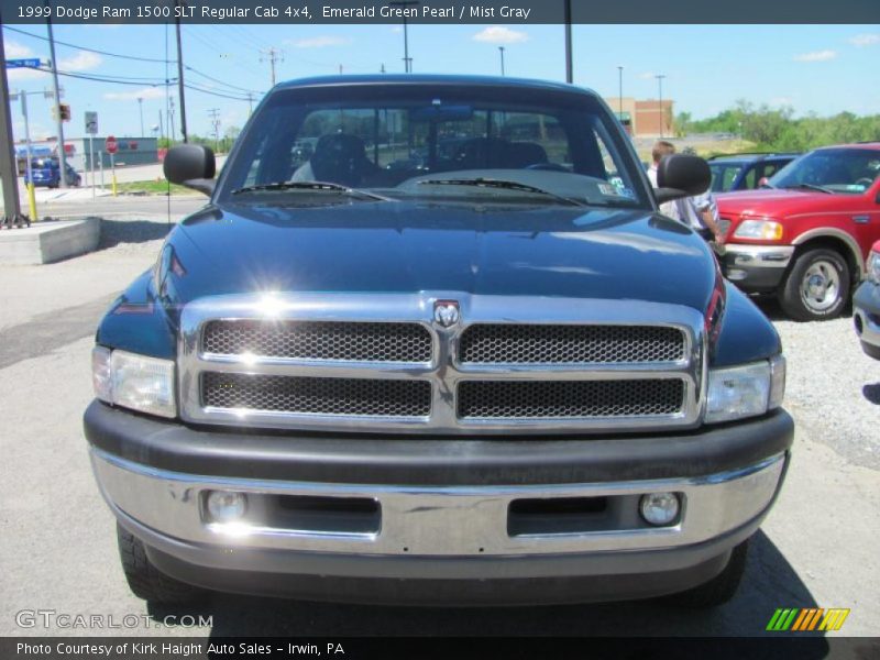 Emerald Green Pearl / Mist Gray 1999 Dodge Ram 1500 SLT Regular Cab 4x4