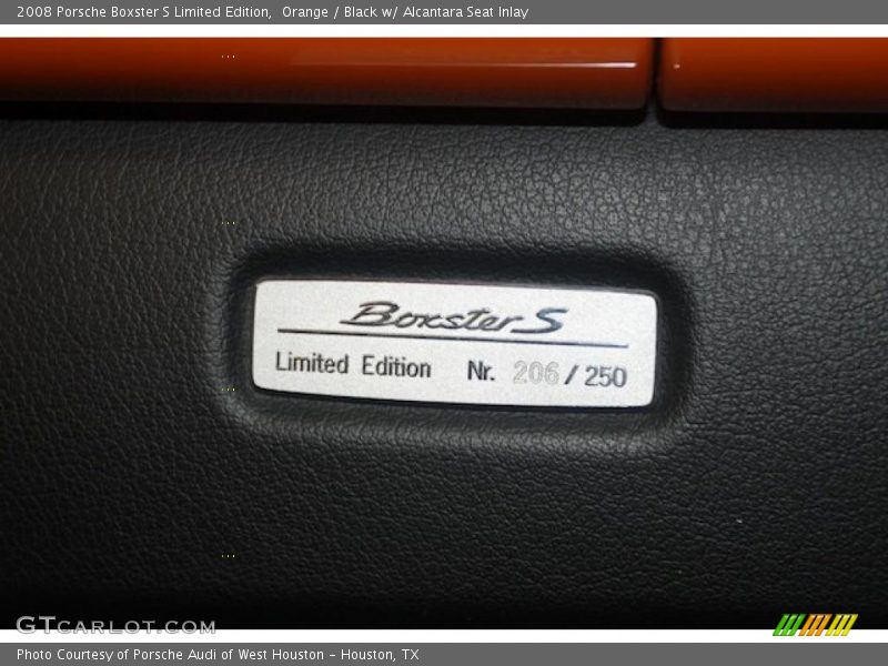 Orange / Black w/ Alcantara Seat Inlay 2008 Porsche Boxster S Limited Edition