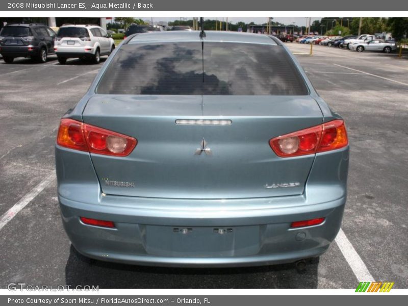 Aqua Metallic / Black 2008 Mitsubishi Lancer ES