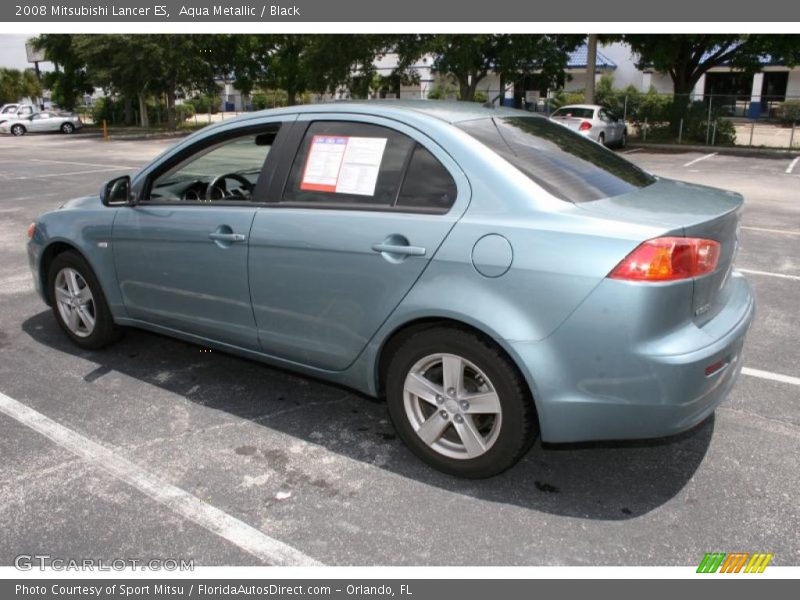 Aqua Metallic / Black 2008 Mitsubishi Lancer ES