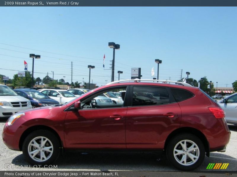 Venom Red / Gray 2009 Nissan Rogue SL