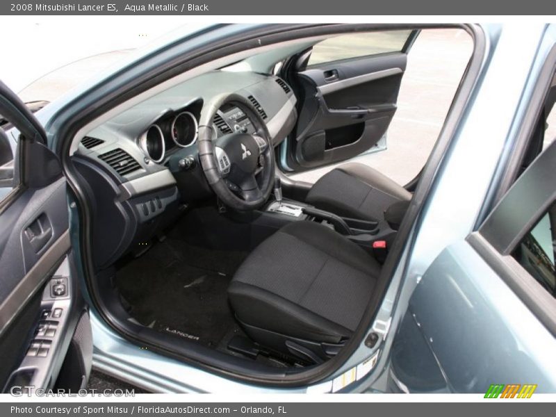 Aqua Metallic / Black 2008 Mitsubishi Lancer ES
