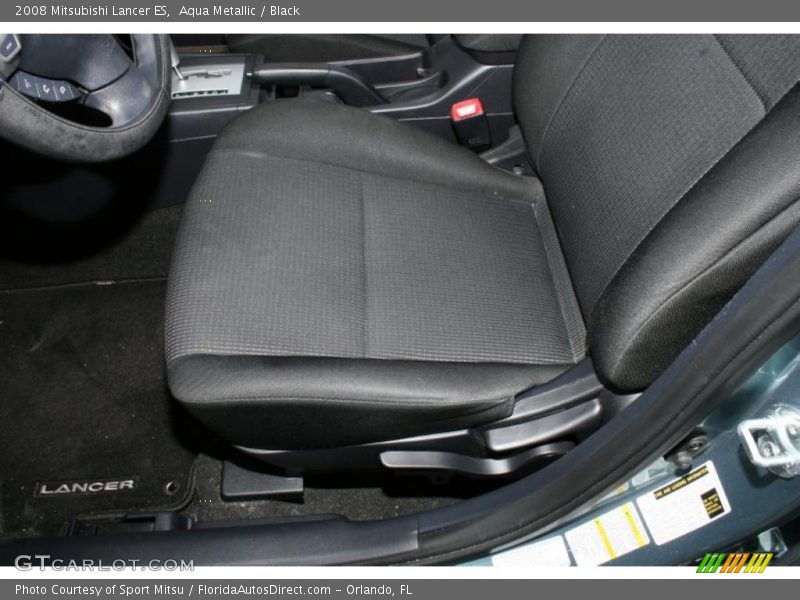 Aqua Metallic / Black 2008 Mitsubishi Lancer ES