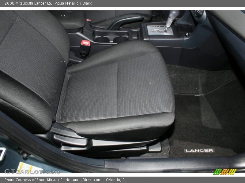 Aqua Metallic / Black 2008 Mitsubishi Lancer ES