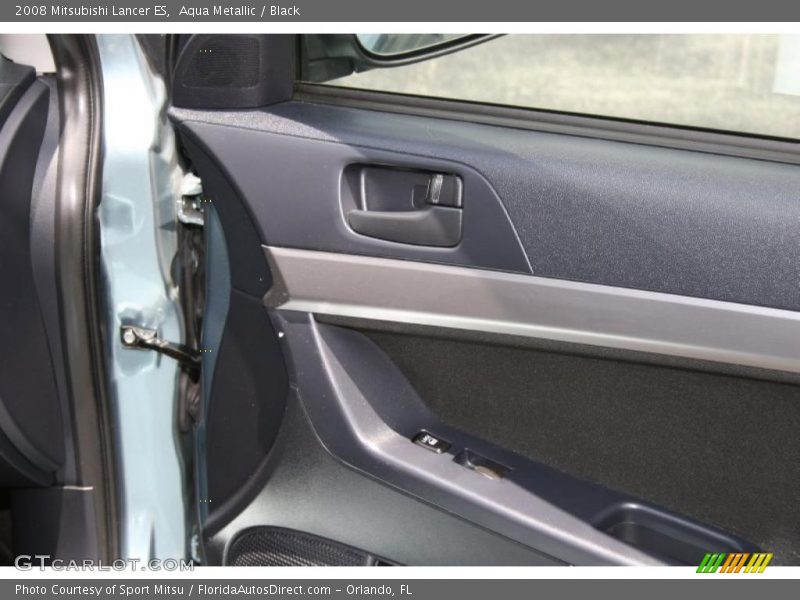 Aqua Metallic / Black 2008 Mitsubishi Lancer ES