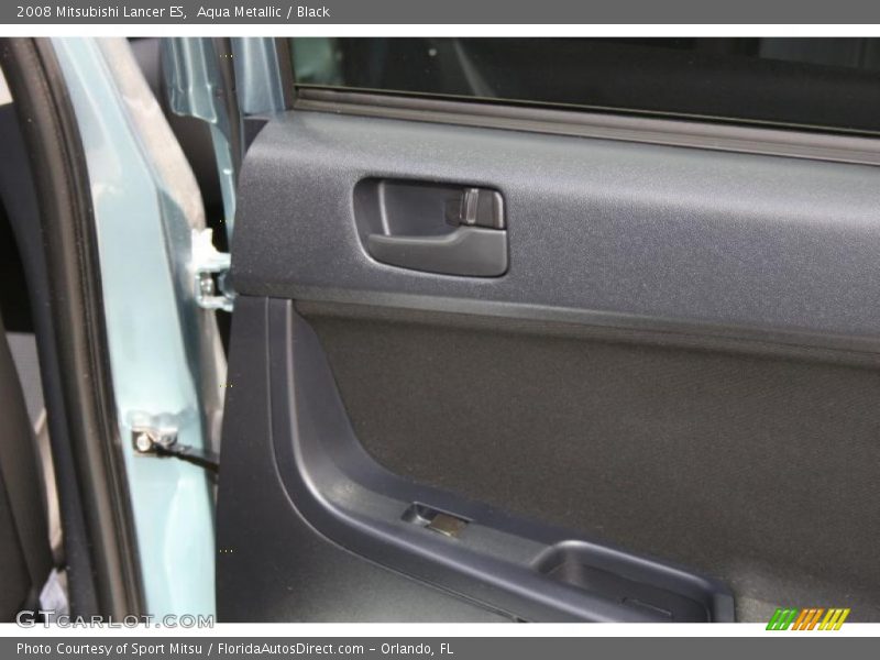 Aqua Metallic / Black 2008 Mitsubishi Lancer ES