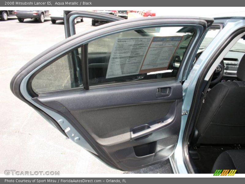 Aqua Metallic / Black 2008 Mitsubishi Lancer ES