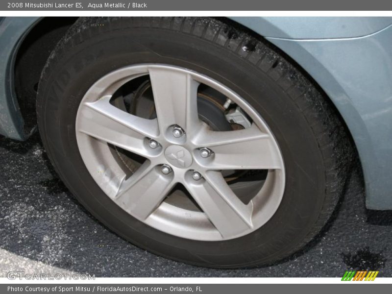 Aqua Metallic / Black 2008 Mitsubishi Lancer ES