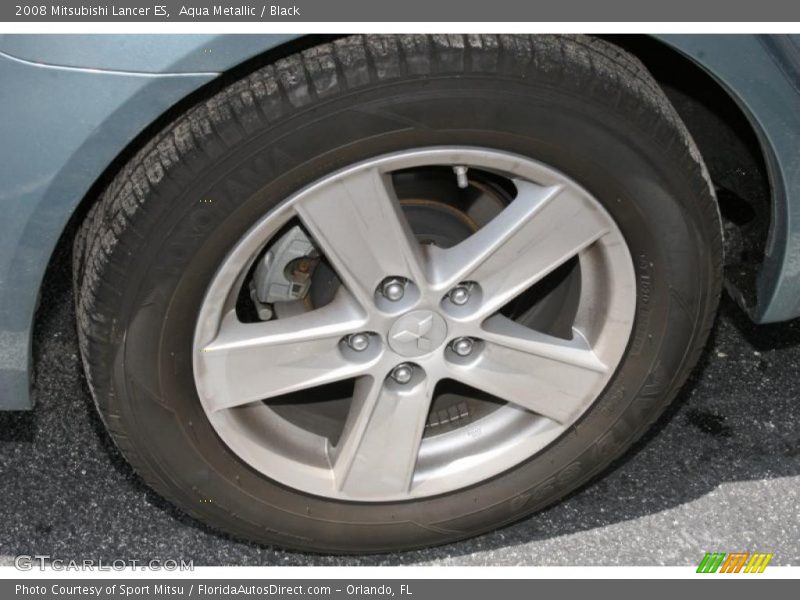 Aqua Metallic / Black 2008 Mitsubishi Lancer ES