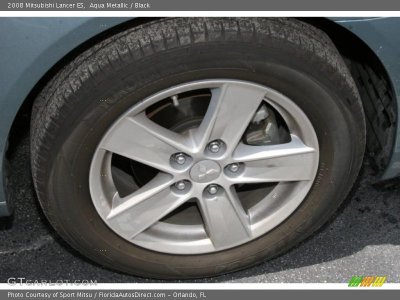 Aqua Metallic / Black 2008 Mitsubishi Lancer ES