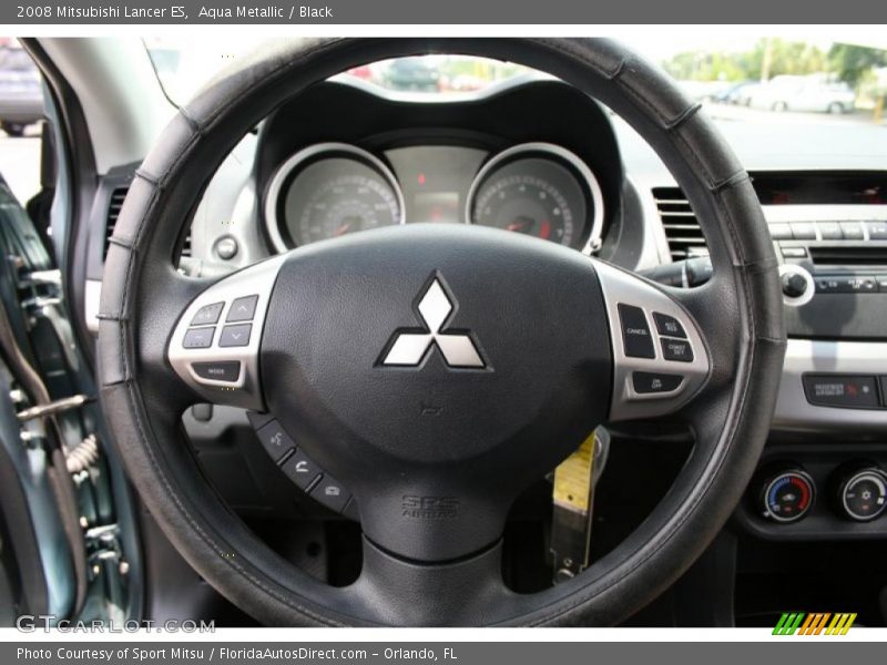 Aqua Metallic / Black 2008 Mitsubishi Lancer ES