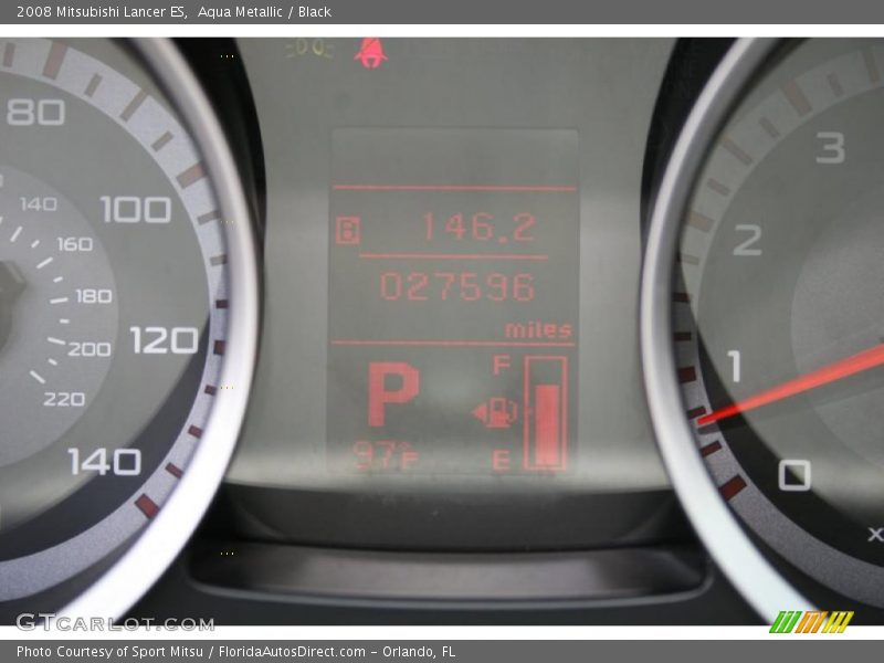 Aqua Metallic / Black 2008 Mitsubishi Lancer ES