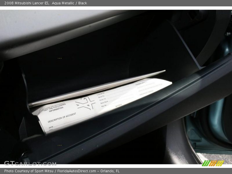 Aqua Metallic / Black 2008 Mitsubishi Lancer ES